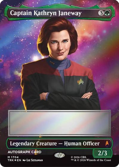 Captain Kathryn Janeway (Borderless) (Signed) card art