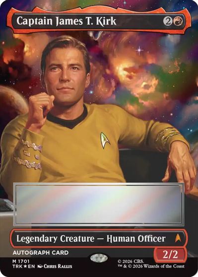 Captain James T. Kirk (Borderless) (Signed) card art