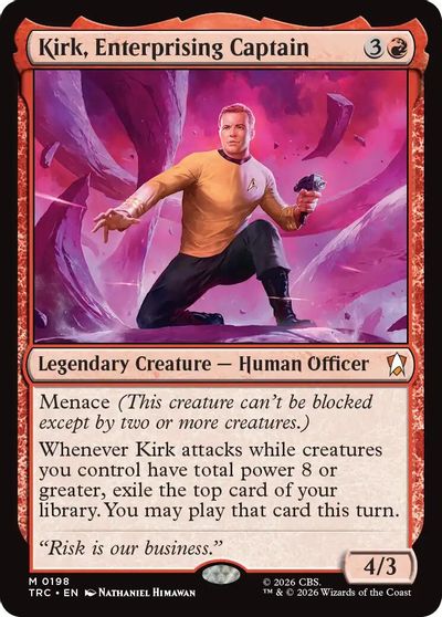 Kirk, Enterprising Captain card art