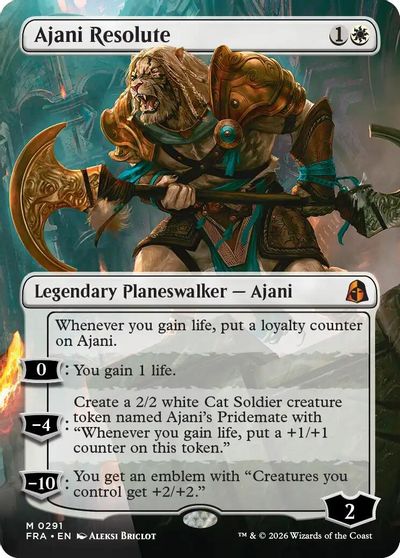 Ajani Resolute (Borderless) card art
