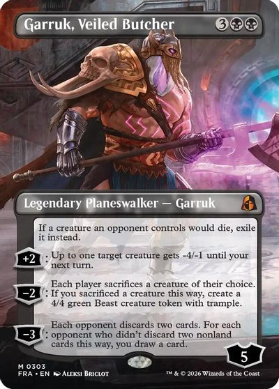 Garruk, Veiled Butcher (Borderless) card art