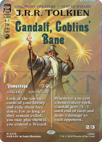 Gandalf, Goblins' Bane (Borderless) (Surge Foil) card art