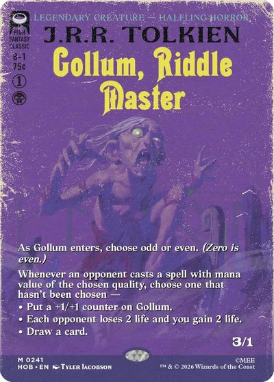 Gollum, Riddle Master (Borderless) card art
