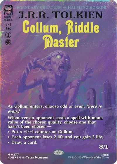 Gollum, Riddle Master (Borderless) (Surge Foil) card art