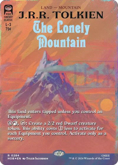 The Lonely Mountain (Borderless) (0248) (Surge Foil) card art