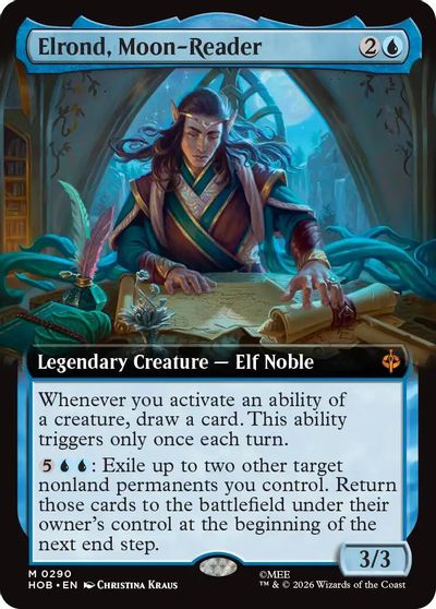 Elrond, Moon-Reader (Extended Art) card art