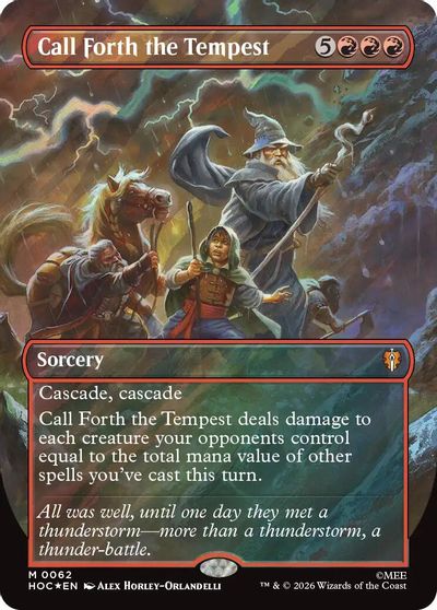 Call Forth the Tempest (Borderless) (Surge Foil) card art