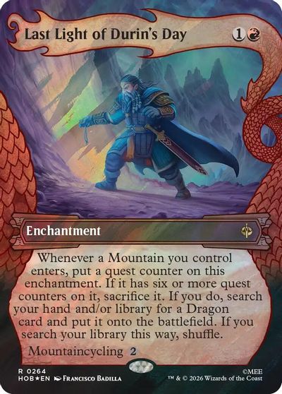 Last Light of Durin's Day (Showcase) (Surge Foil) card art