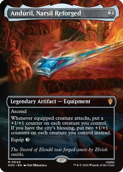Anduril, Narsil Reforged (Borderless) card art