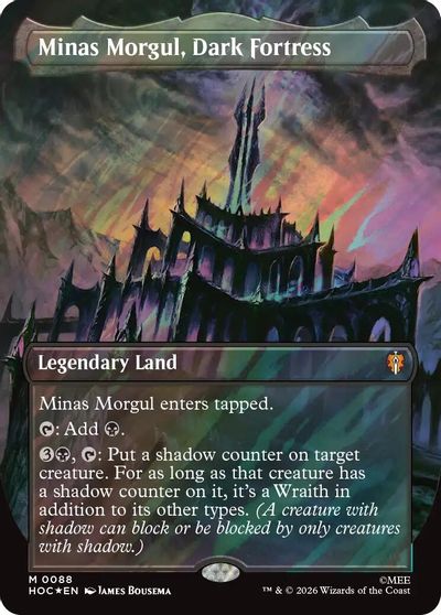 Minas Morgul, Dark Fortress (Borderless) (Surge Foil) card art