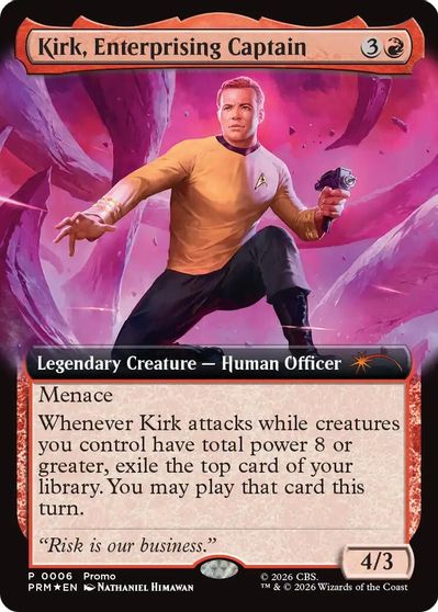 Kirk, Enterprising Captain (Extended Art) card art