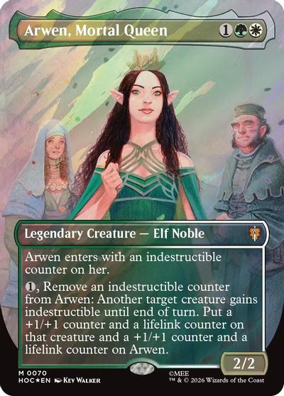 Arwen, Mortal Queen (Borderless) (Surge Foil) card art