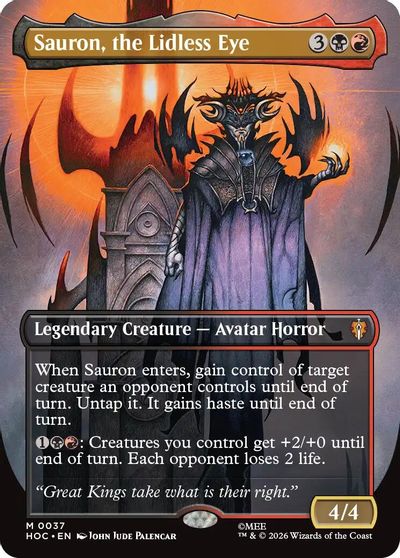 Sauron, the Lidless Eye (Borderless) card art