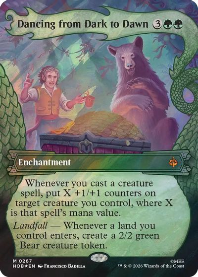 Dancing from Dark to Dawn (Showcase) (Surge Foil) card art