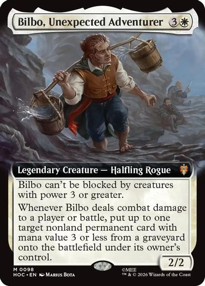 Bilbo, Unexpected Adventurer (Extended Art) card art