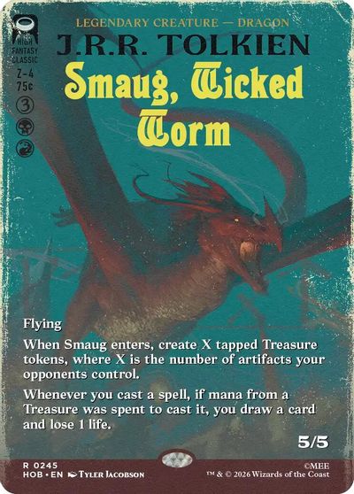 Smaug, Wicked Worm (Borderless) card art