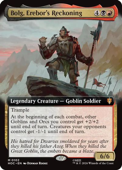 Bolg, Erebor's Reckoning (Extended Art) card art