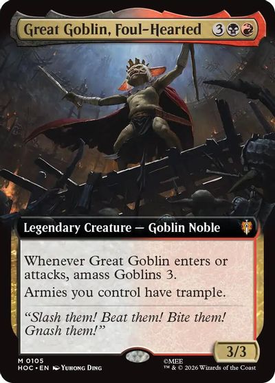 Great Goblin, Foul-Hearted (Extended Art) card art