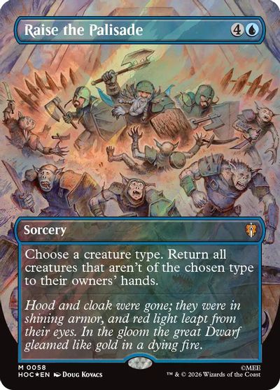 Raise the Palisade (Borderless) (Surge Foil) card art