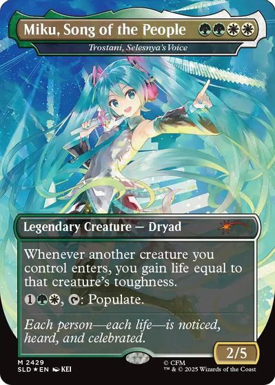 Miku, Song of the People - Trostani, Selesnya's Voice card art