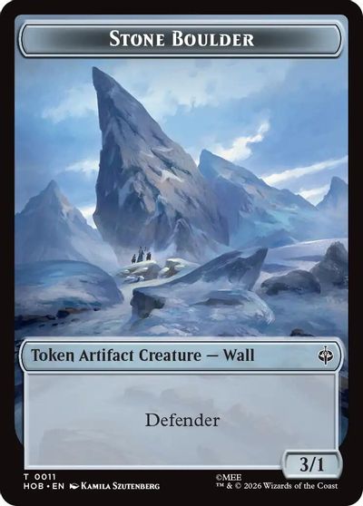 Stone Boulder // Dragon Double-Sided Token card art