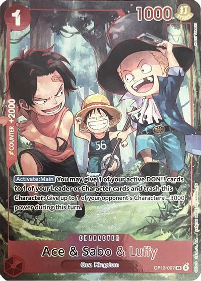 Ace & Sabo & Luffy (English Version 3rd Anniversary Set) card art