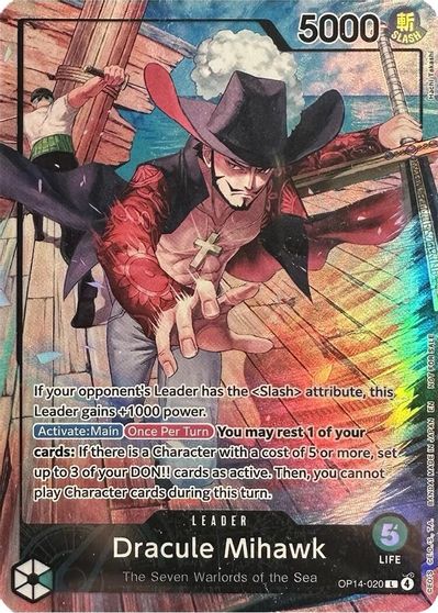 Dracule Mihawk (2026 PSA Magazine Promo) card art