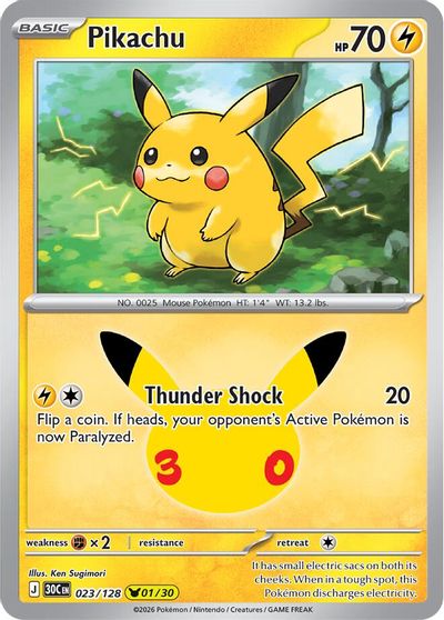 Pikachu - 023/128 card art