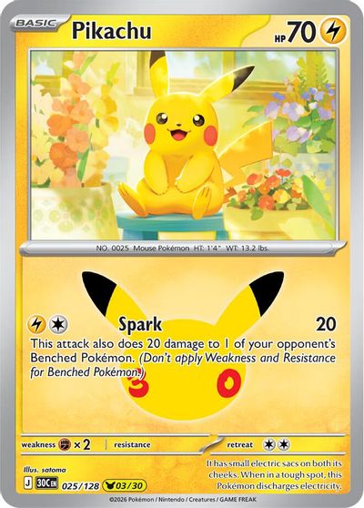 Pikachu - 025/128 card art