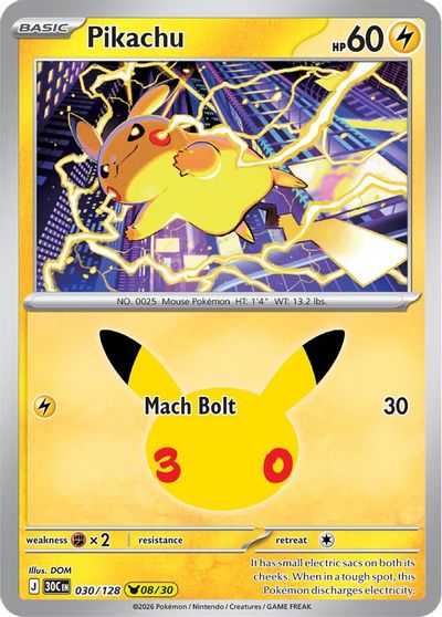 Pikachu - 030/128 card art