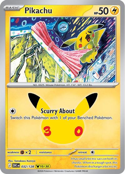 Pikachu - 032/128 card art