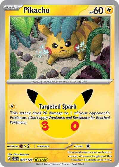 Pikachu - 038/128 card art