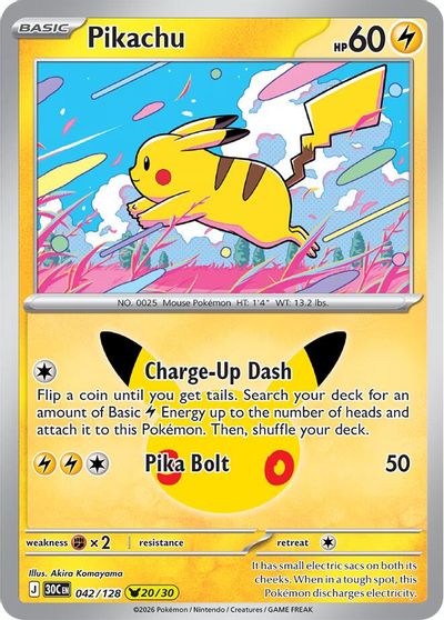 Pikachu - 042/128 card art