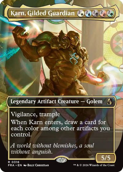 Karn, Gilded Guardian (Borderless) card art