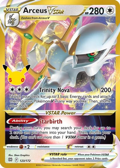 Arceus VSTAR card art