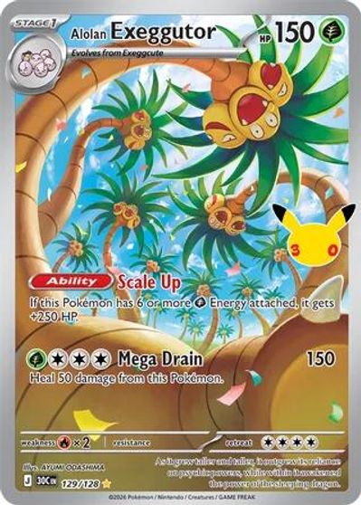 Alolan Exeggutor - 129/128 card art