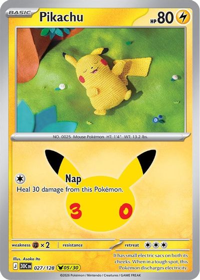 Pikachu - 027/128 card art