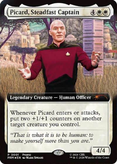 Picard, Steadfast Captain (Extended Art) card art