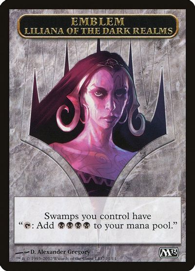 Emblem - Liliana of the Dark Realms card art
