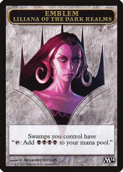 Emblem - Liliana of the Dark Realms card art
