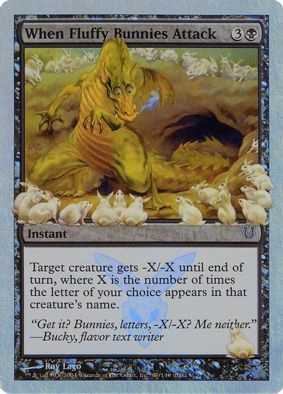 When Fluffy Bunnies Attack (Alternate Foil) card art