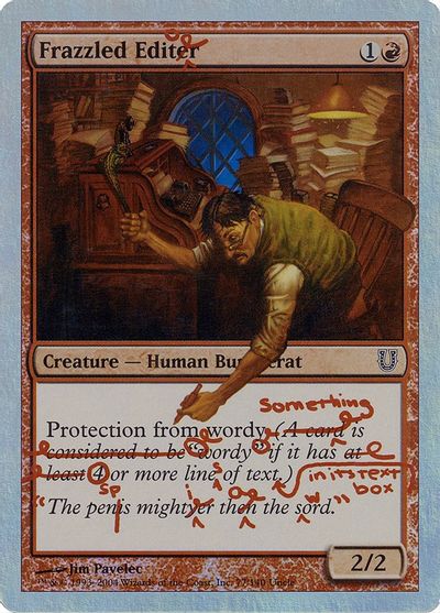 Frazzled Editor (Alternate Foil) card art