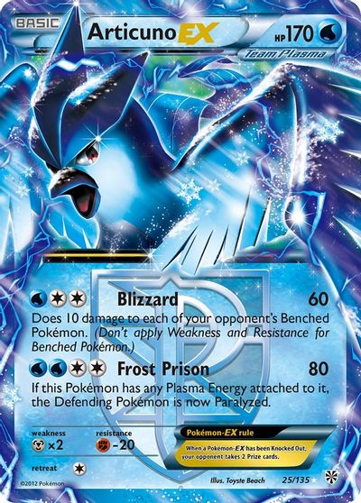 Articuno EX (Team Plasma) card art