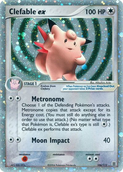 Clefable ex card art