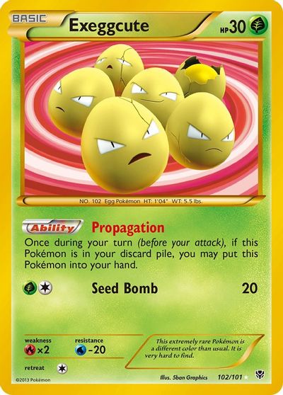 Exeggcute (102 Secret Rare) card art