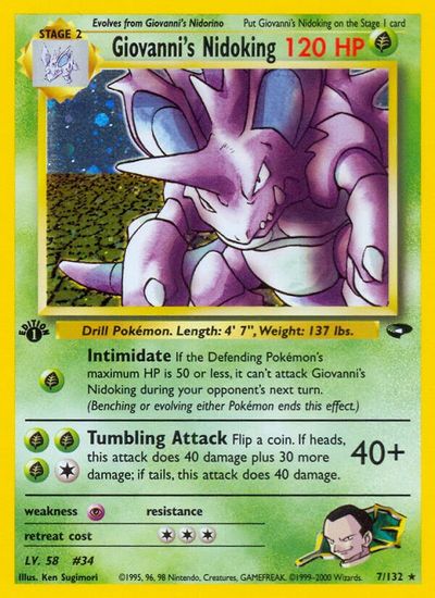 Giovanni's Nidoking card art
