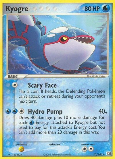 Kyogre - 015/106 card art