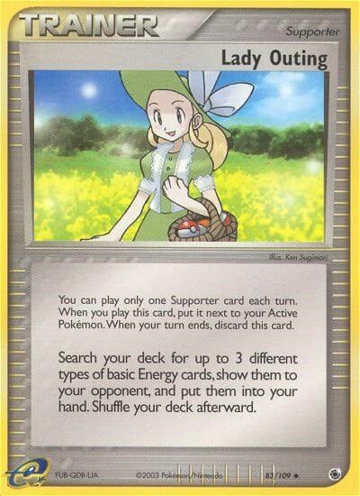 Lady Outing card art