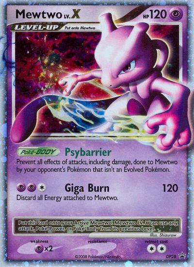 Mewtwo LV.X - DP28 card art