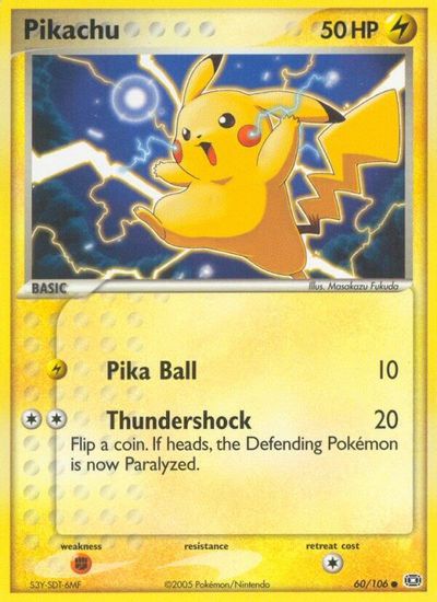 Pikachu card art